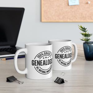 100 Percent Genealogist Mug (11oz|15oz) in 15oz by Genealogy Keepsakes