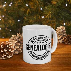 100 Percent Genealogist Mug (11oz|15oz) in 15oz by Genealogy Keepsakes