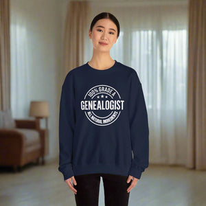 100 Percent Genealogist Sweatshirt in by Genealogy Keepsakes