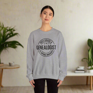 100 Percent Genealogist Sweatshirt in by Genealogy Keepsakes
