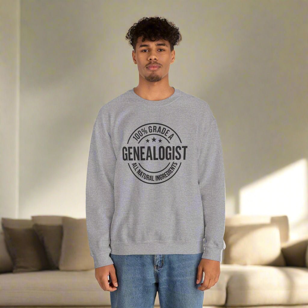 100 Percent Genealogist Sweatshirt in by Genealogy Keepsakes