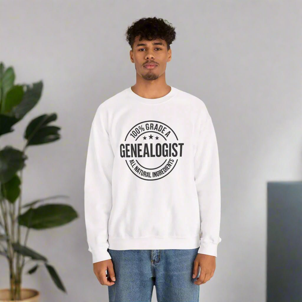 100 Percent Genealogist Sweatshirt in by Genealogy Keepsakes