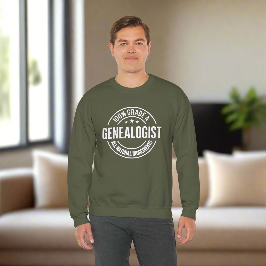 100 Percent Genealogist Sweatshirt in by Genealogy Keepsakes