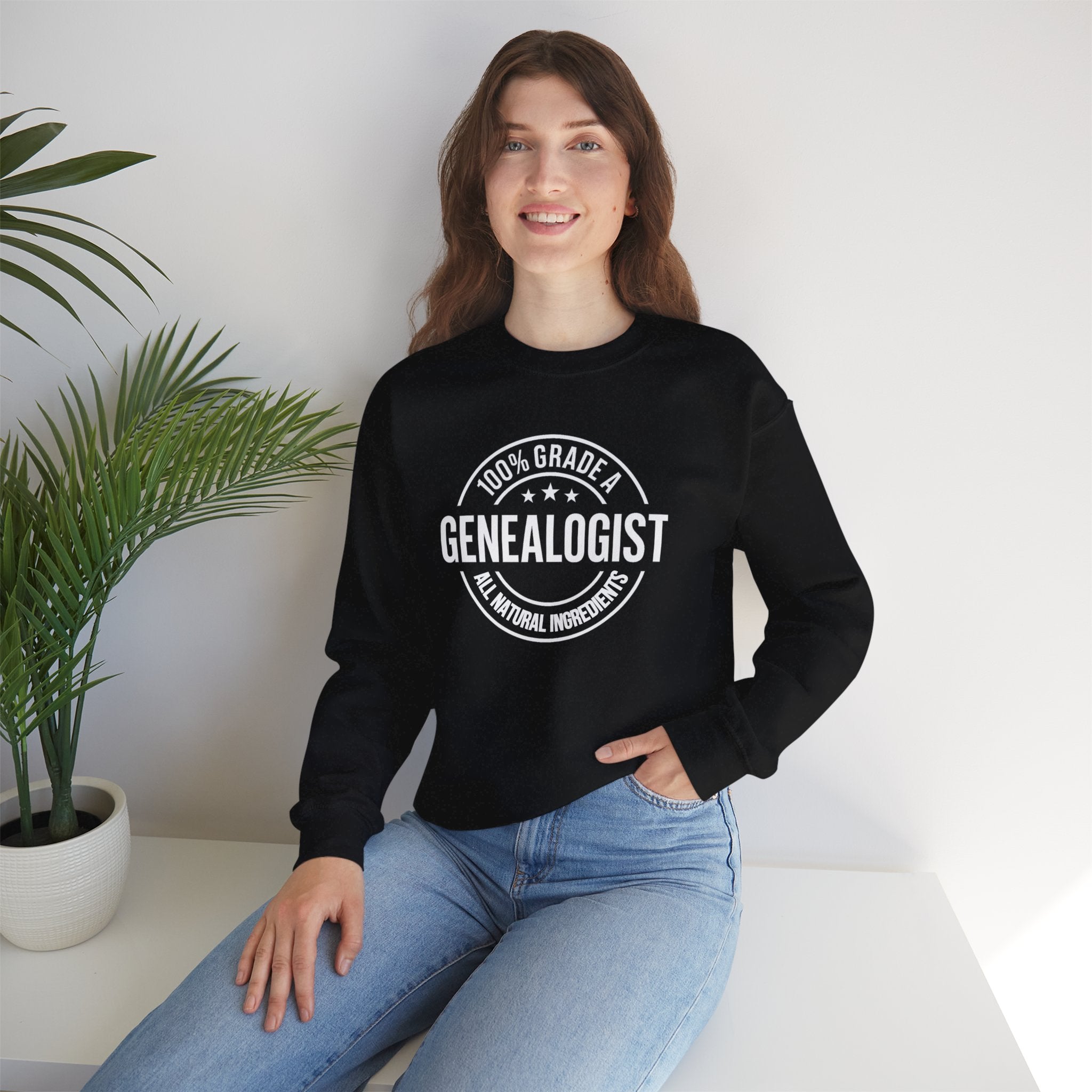 100 Percent Genealogist Sweatshirt in by Genealogy Keepsakes