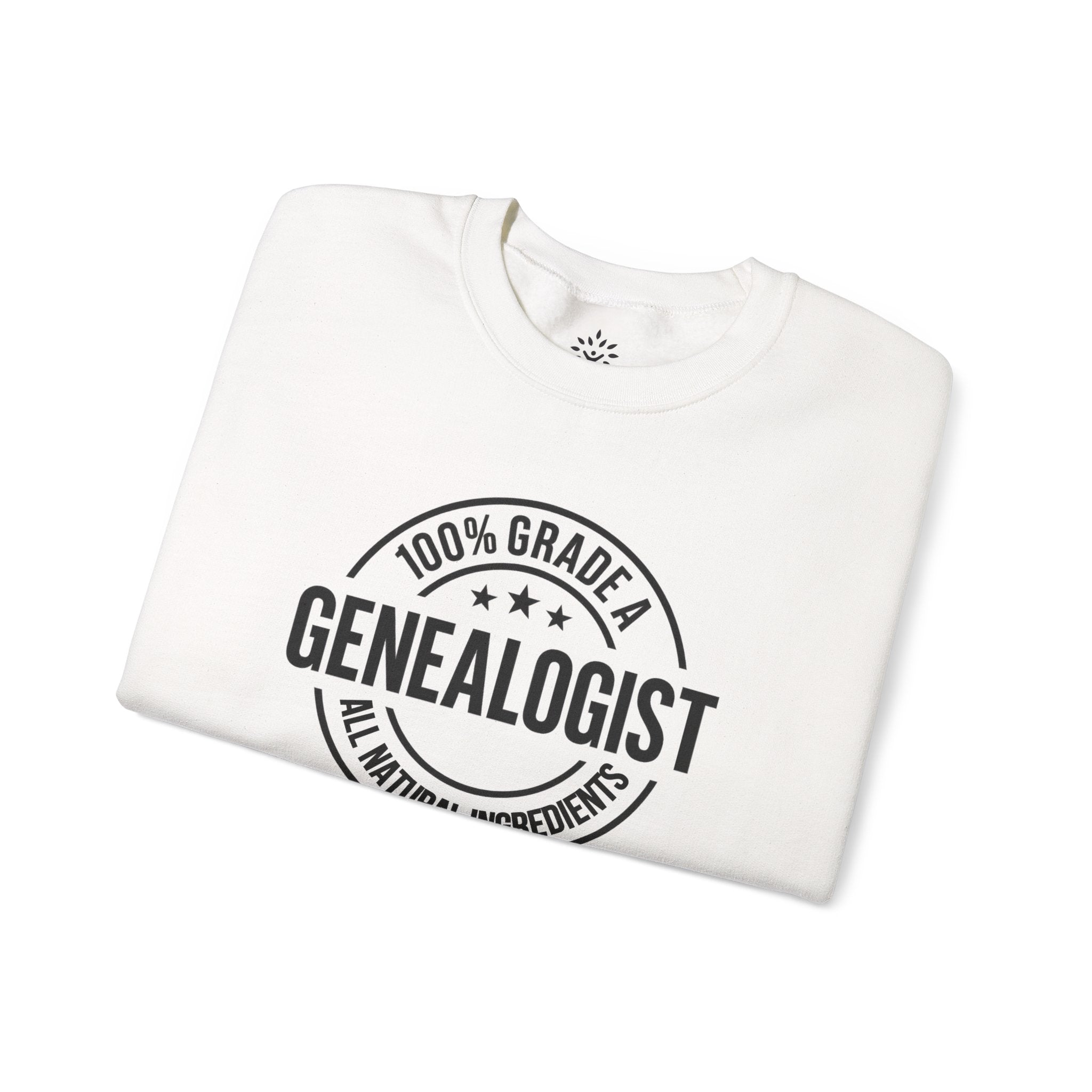 100 Percent Genealogist Sweatshirt in Light Pink by Genealogy Keepsakes