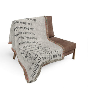 12 Days Of Christmas Woven Blanket in by Genealogy Keepsakes