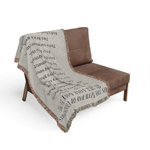 12 Days Of Christmas Woven Blanket in by Genealogy Keepsakes
