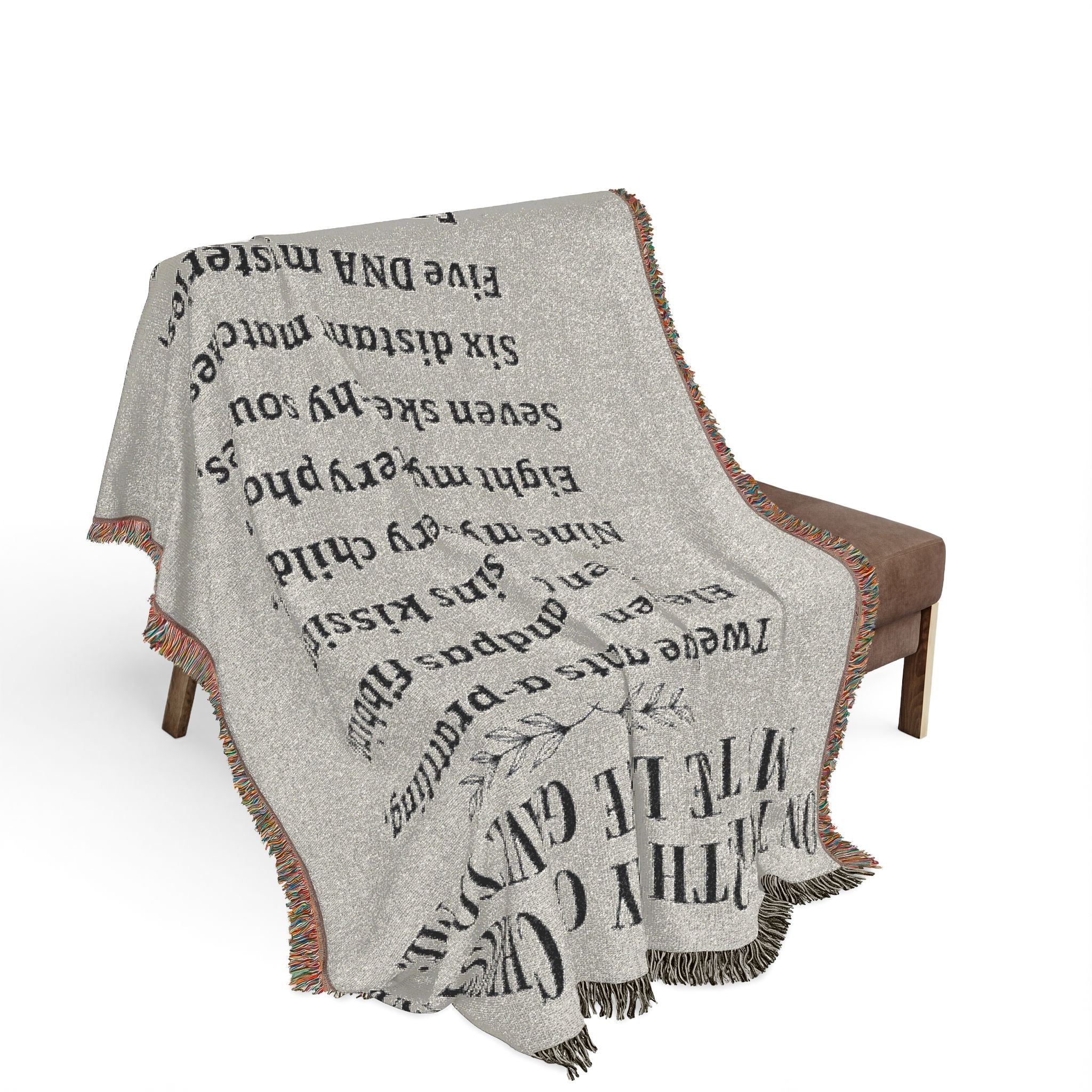 12 Days Of Christmas Woven Blanket in Artwork by Genealogy Keepsakes