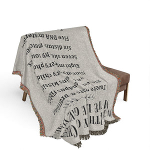 12 Days Of Christmas Woven Blanket in Artwork by Genealogy Keepsakes