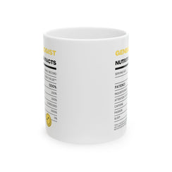 Genealogist Nutrition Facts Ceramic Mug (11oz | 15oz)