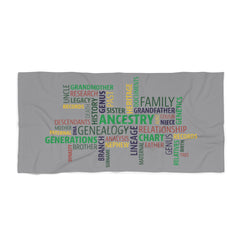 Genealogy Beach Towel