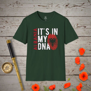 Albania - It's In My DNA T-Shirt - Genealogy Keepsakes Custom Genealogy Gift - Forest Green S
