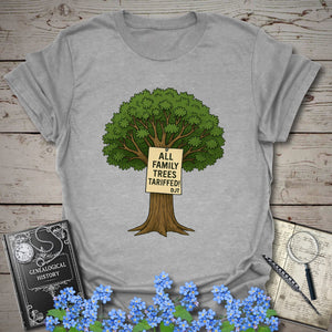 All Family Trees Tariffed T-Shirt in Sport Grey by Genealogy Keepsakes