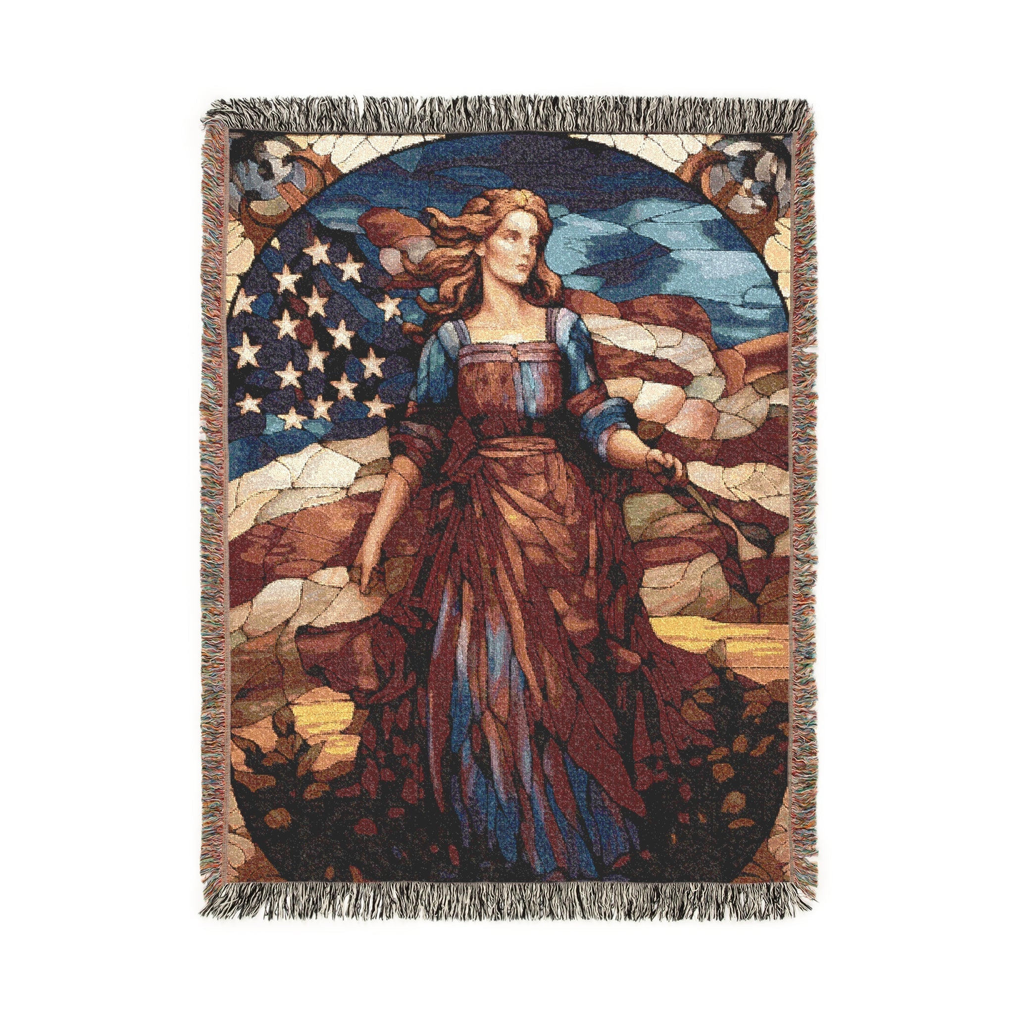 American Civil War Woven Blanket in Artwork by Genealogy Keepsakes