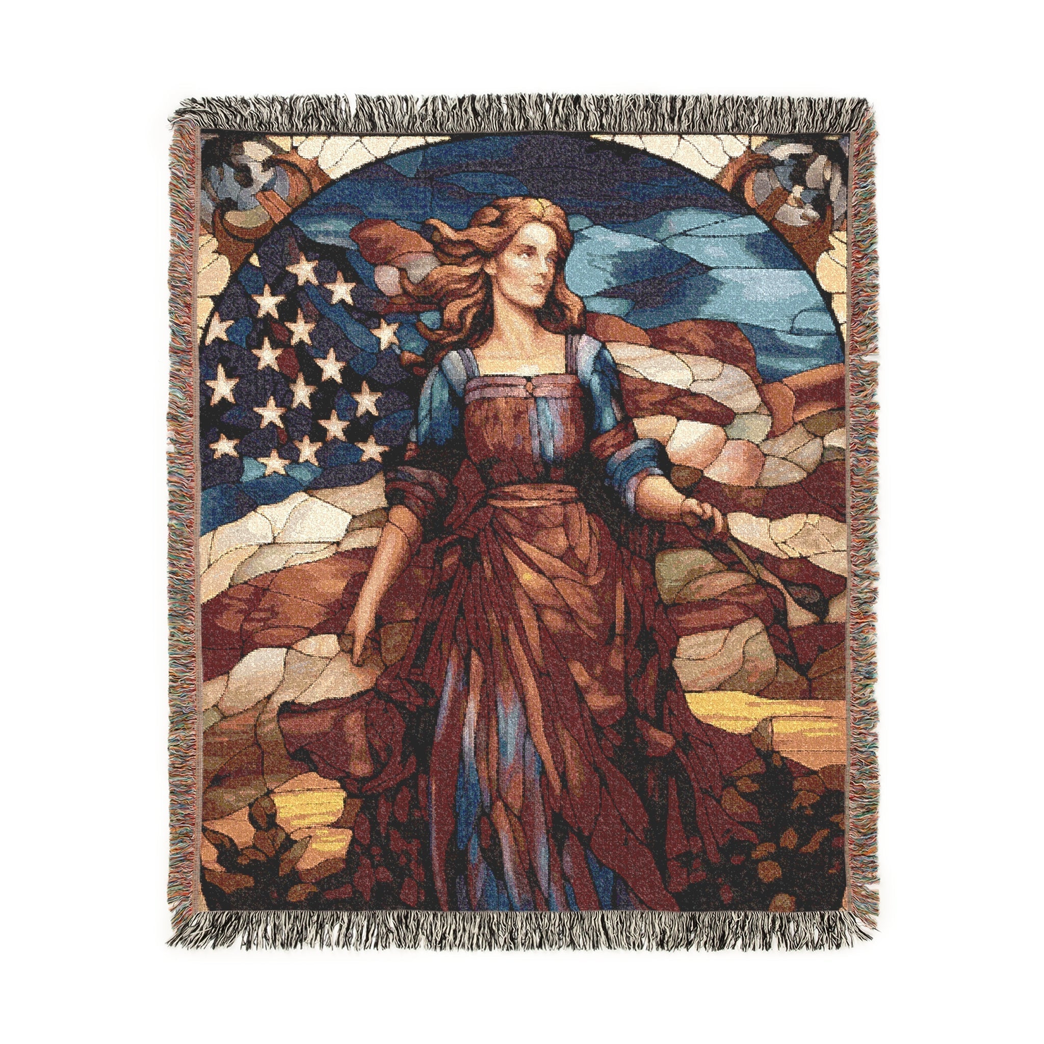 American Civil War Woven Blanket in Artwork by Genealogy Keepsakes