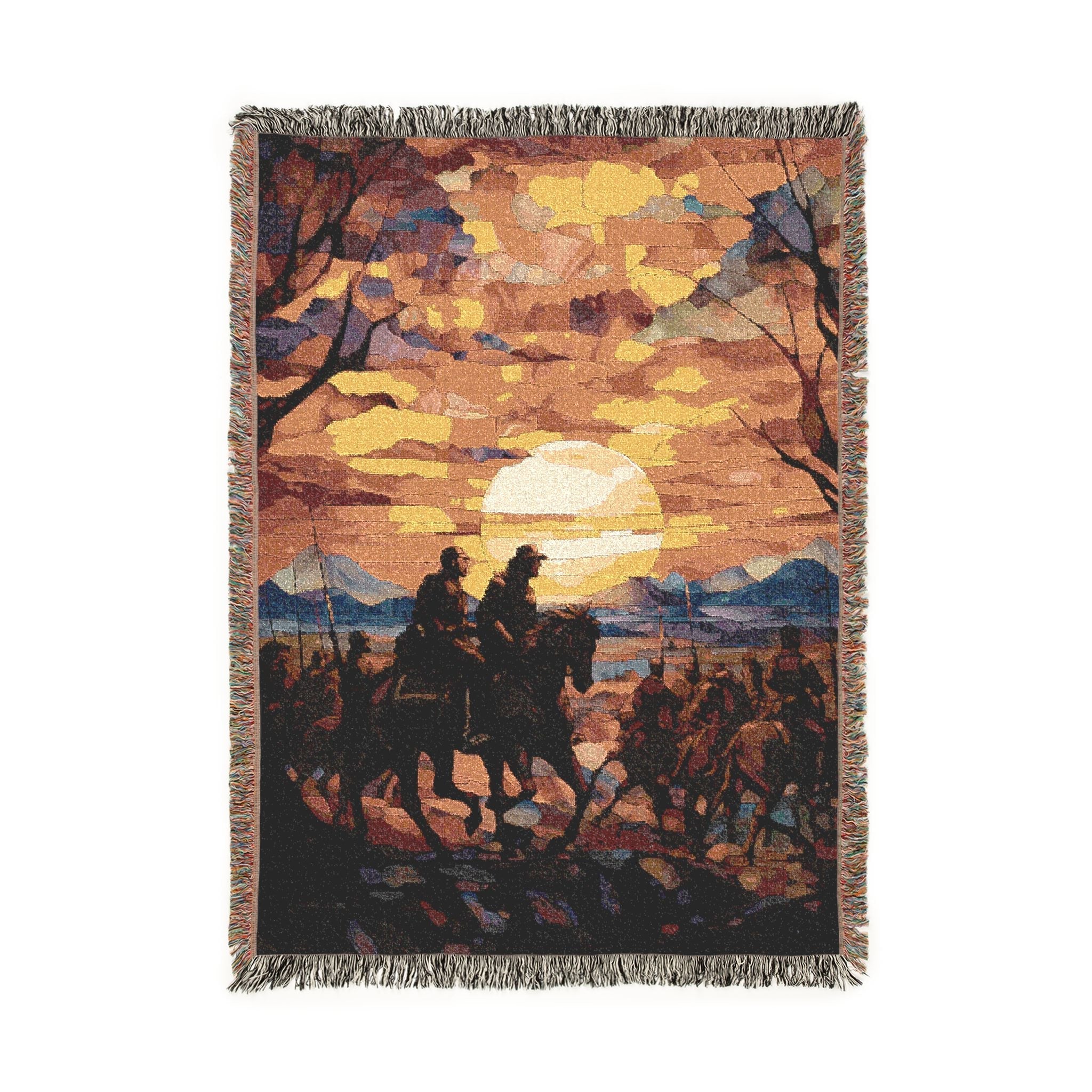 American Civil War Woven Blanket in Artwork by Genealogy Keepsakes