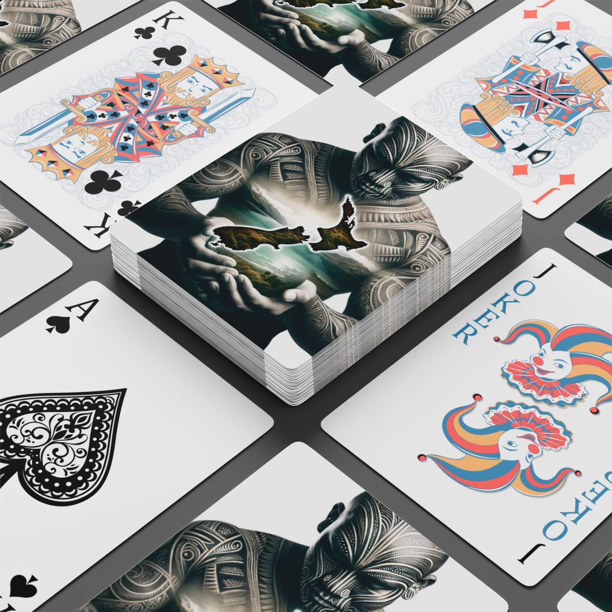 Aotearoa’s Guardian – New Zealand Heritage Playing Cards in 2.5" x 3.5" by Genealogy Keepsakes