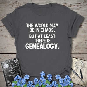 At Least There Is Genealogy T-Shirt - Genealogy Keepsakes Custom Genealogy Gift - Charcoal S