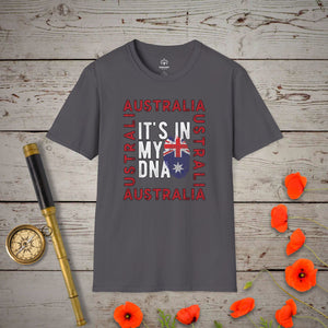 Australia - It's In My DNA T-Shirt in Charcoal by Genealogy Keepsakes
