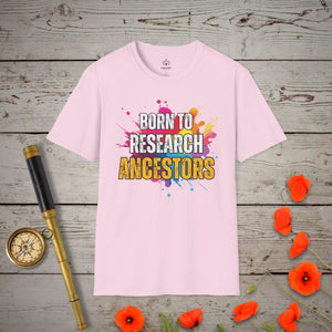 Born To Research T-Shirt - Genealogy Keepsakes Custom Genealogy Gift - Light Pink S