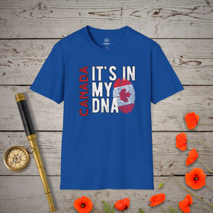 Canada - It's In My DNA T-Shirt in Royal by Genealogy Keepsakes