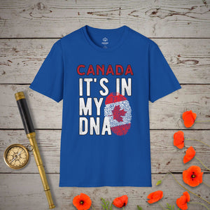 Canada - It's In My DNA T-Shirt - Genealogy Keepsakes Custom Genealogy Gift - Royal S