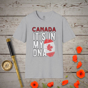 Canada - It's In My DNA T-Shirt - Genealogy Keepsakes Custom Genealogy Gift - Sport Grey S