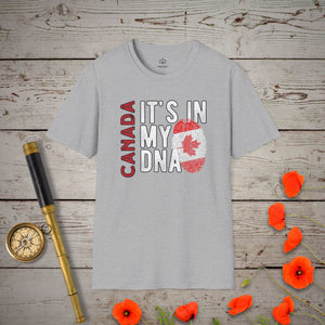 Canada - It's In My DNA T-Shirt in Sport Grey by Genealogy Keepsakes