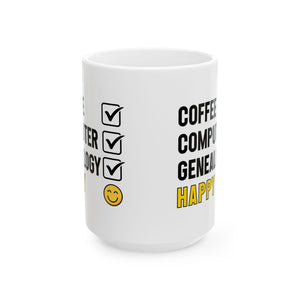 Coffee, Computer, Genealogy, Happy Mug (11oz|15oz) in by Genealogy Keepsakes