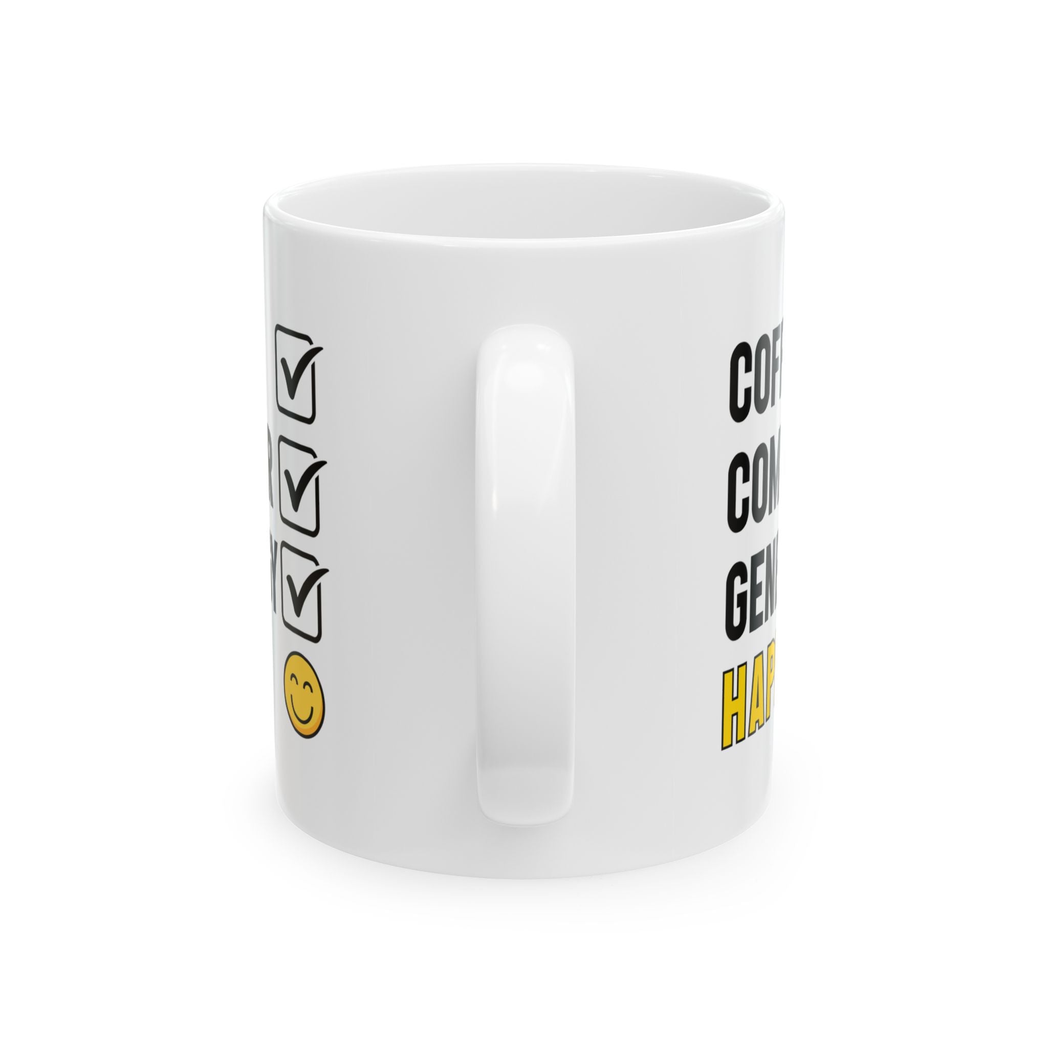 Coffee, Computer, Genealogy, Happy Mug (11oz|15oz) in by Genealogy Keepsakes