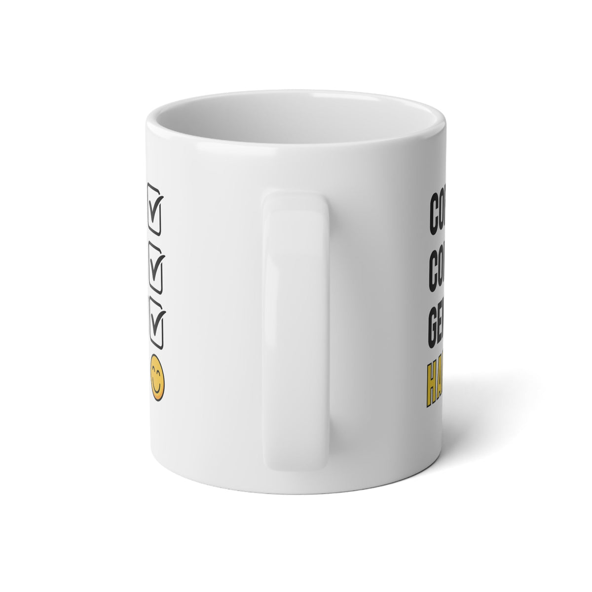 Coffee, Computer, Genealogy, Happy Mug (20oz) - Genealogy Keepsakes Custom Genealogy Gift - White 20oz
