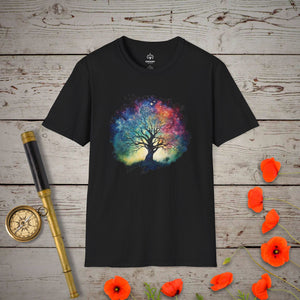 Cosmic Tree of Life T-Shirt - Genealogy Keepsakes Custom Genealogy Gift - Black S