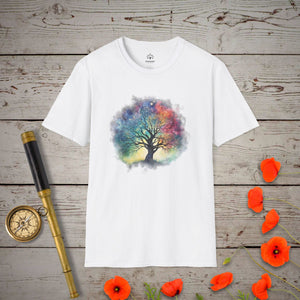 Cosmic Tree of Life T-Shirt - Genealogy Keepsakes Custom Genealogy Gift - White S