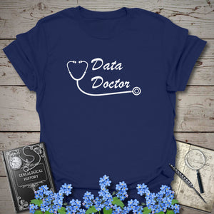 Data Doctor T-Shirt - Genealogy Keepsakes Custom Genealogy Gift - Navy S