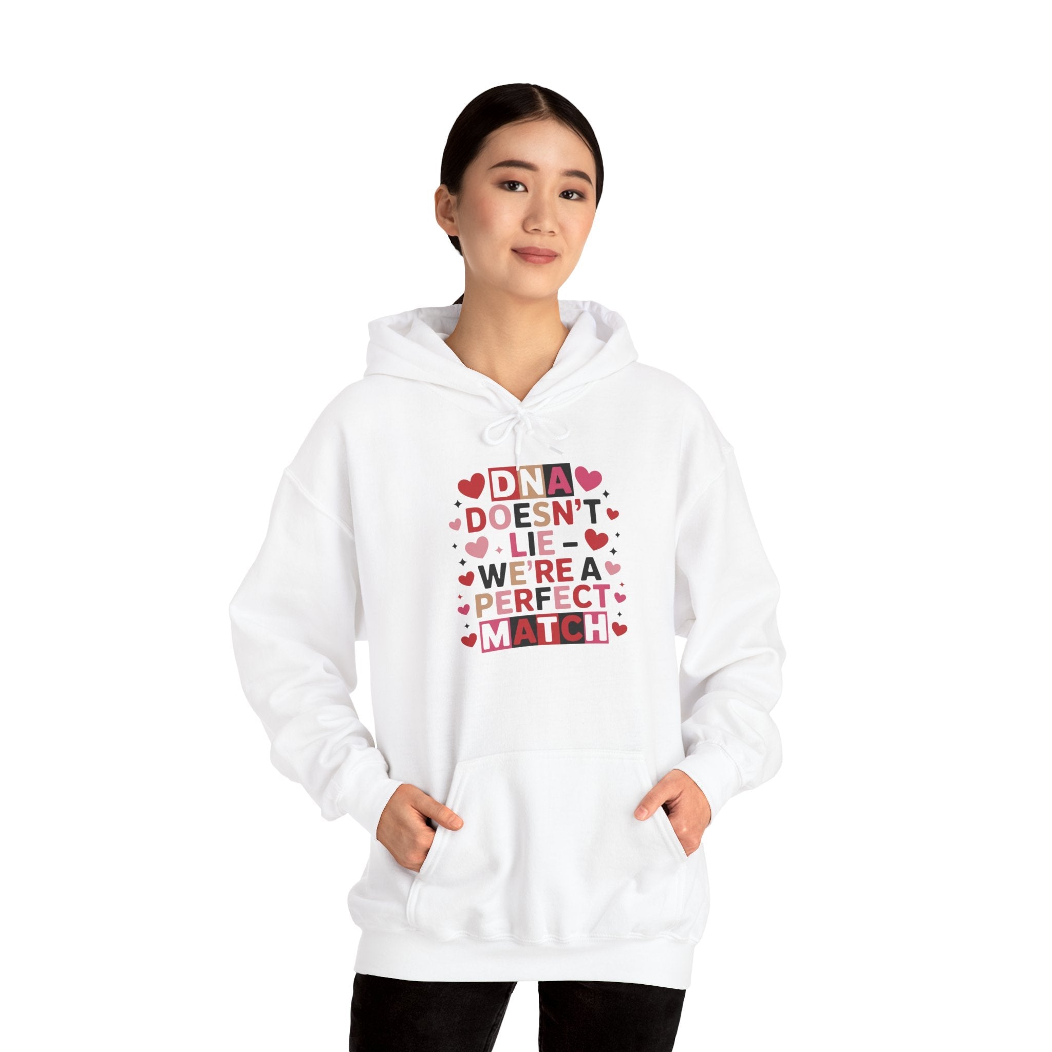 DNA Doesn't Lie - We're A Perfect Match Hoodie in by Genealogy Keepsakes