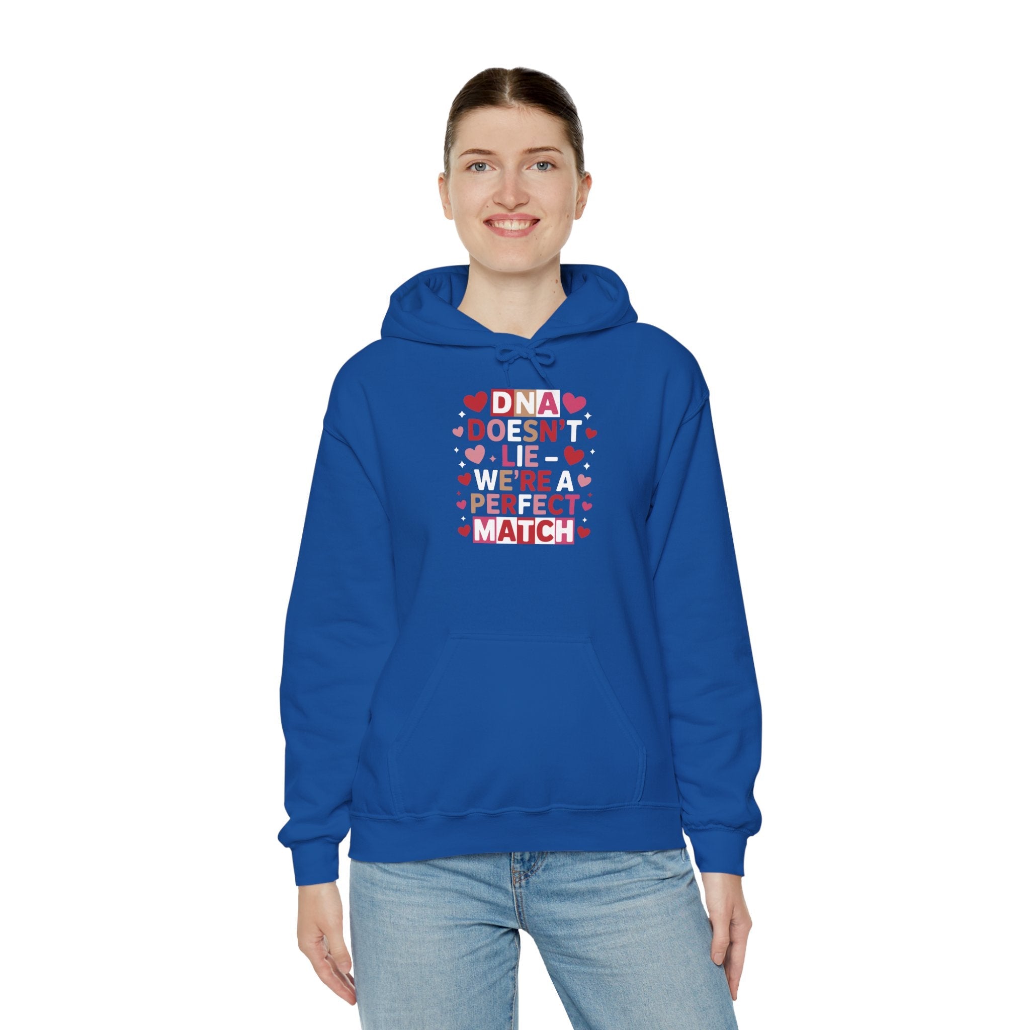 DNA Doesn't Lie - We're A Perfect Match Hoodie in by Genealogy Keepsakes