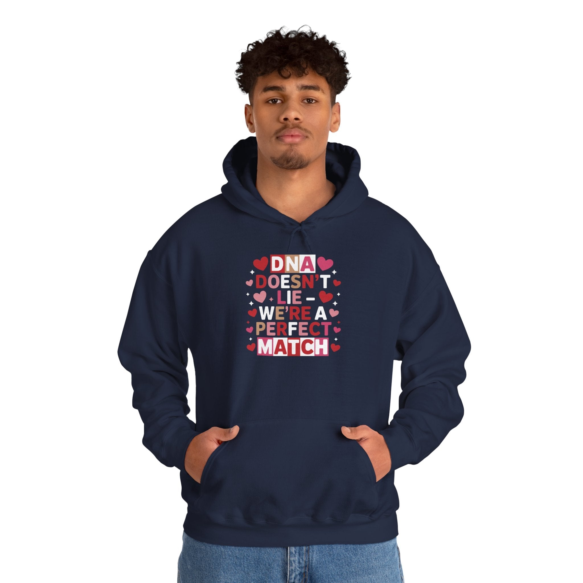 DNA Doesn't Lie - We're A Perfect Match Hoodie in by Genealogy Keepsakes