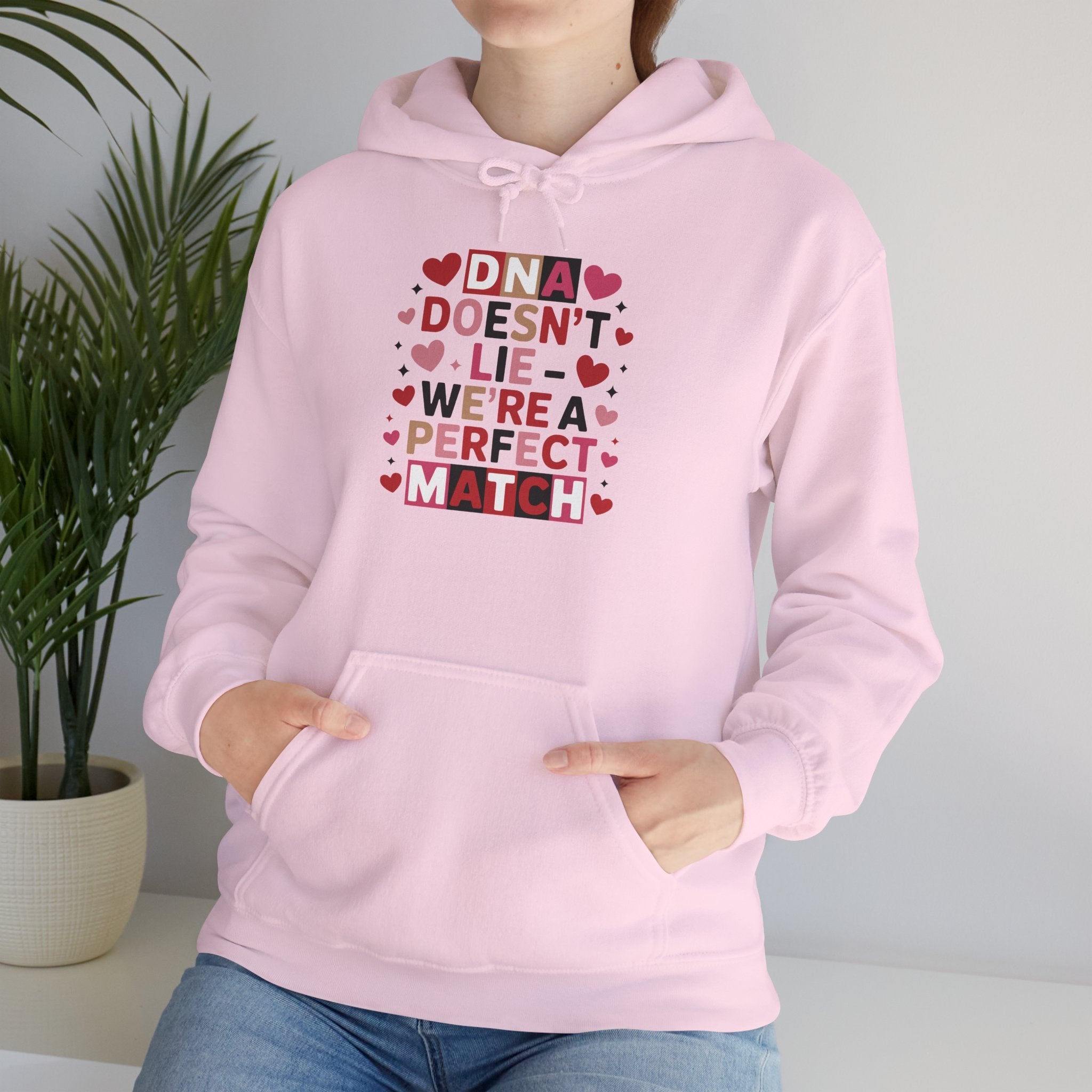 DNA Doesn't Lie - We're A Perfect Match Hoodie in by Genealogy Keepsakes