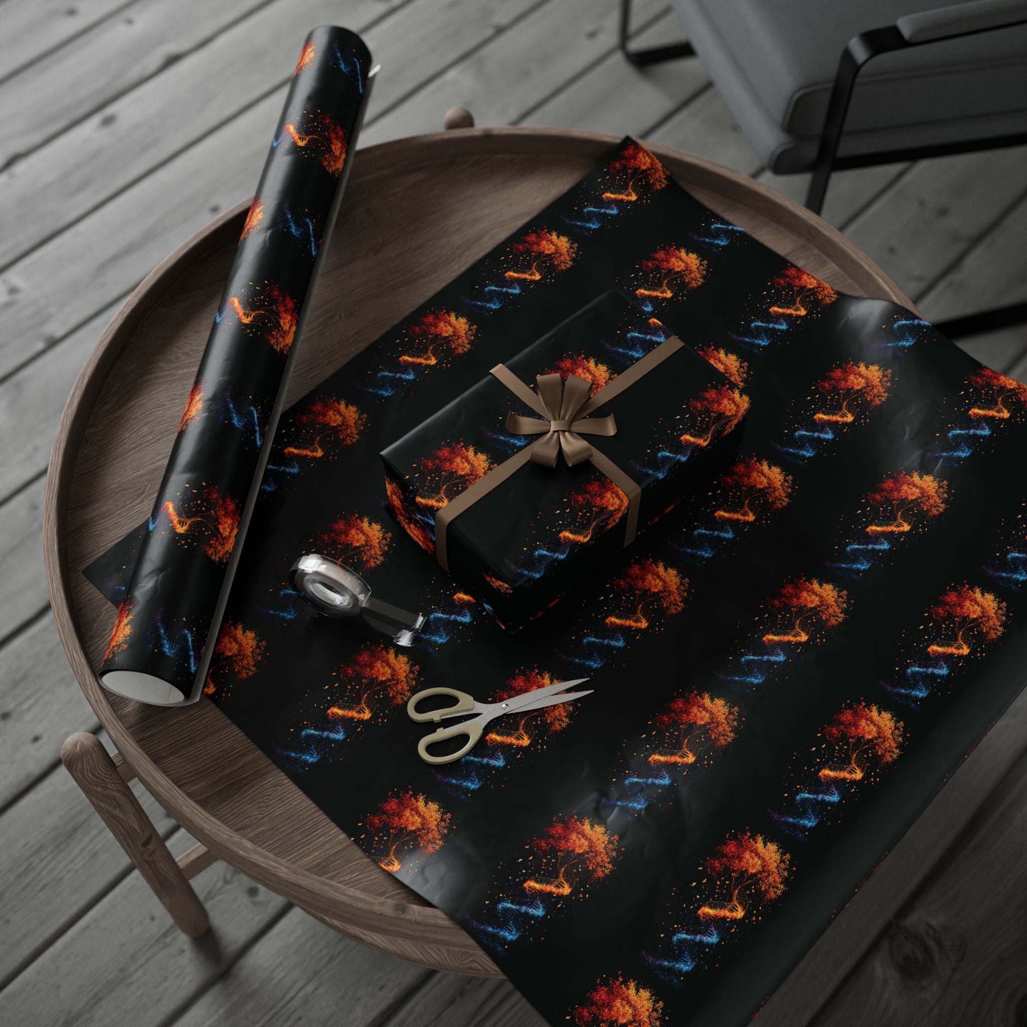 DNA Tree of Life Gift Wrap: Colorful, Modern, Artful Fun! in by Genealogy Keepsakes