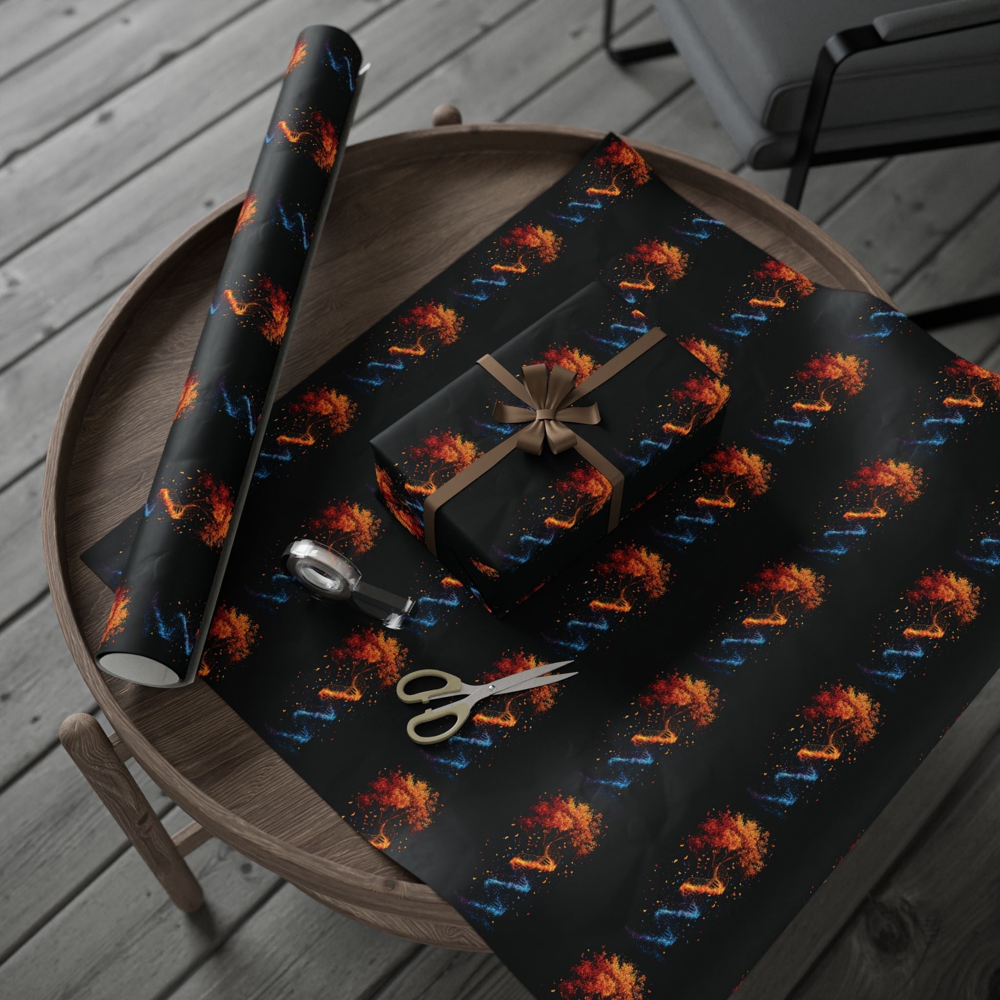 DNA Tree of Life Gift Wrap: Colorful, Modern, Artful Fun! in by Genealogy Keepsakes