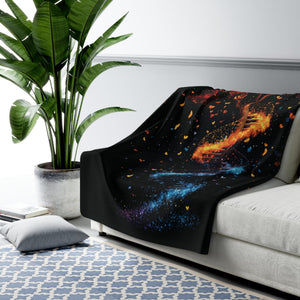 DNA Tree of Life Sherpa Fleece Blanket in 30" × 40" by Genealogy Keepsakes