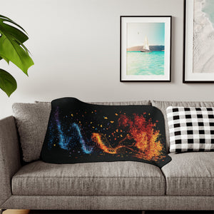 DNA Tree of Life Sherpa Fleece Blanket in 30'' × 40'' by Genealogy Keepsakes