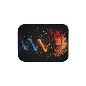 DNA Tree of Life Sherpa Fleece Blanket in 30'' × 40'' by Genealogy Keepsakes