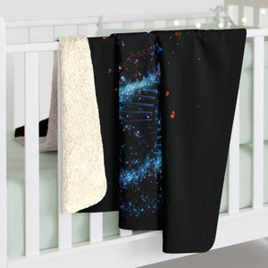 DNA Tree of Life Sherpa Fleece Blanket in 30" × 40" by Genealogy Keepsakes