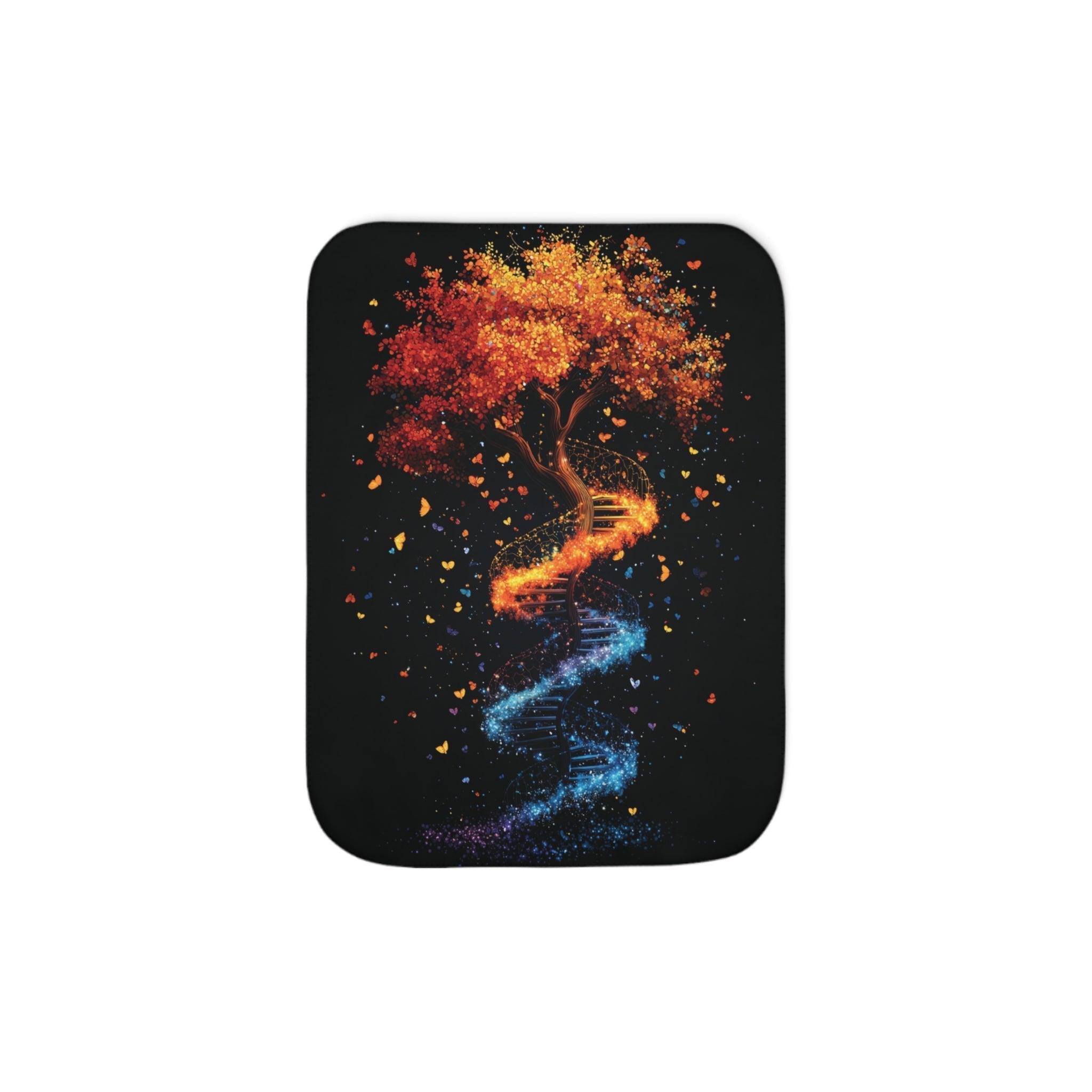 DNA Tree of Life Sherpa Fleece Blanket-30'' × 40''