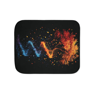 DNA Tree of Life Sherpa Fleece Blanket in 50" × 60" by Genealogy Keepsakes
