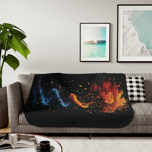 DNA Tree of Life Sherpa Fleece Blanket in 50" × 60" by Genealogy Keepsakes