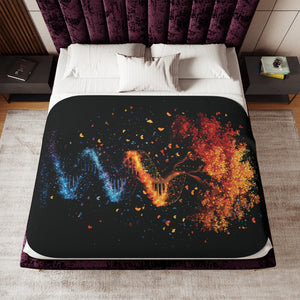 DNA Tree of Life Sherpa Fleece Blanket in 60" × 80" by Genealogy Keepsakes