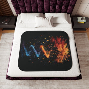 DNA Tree of Life Sherpa Fleece Blanket-