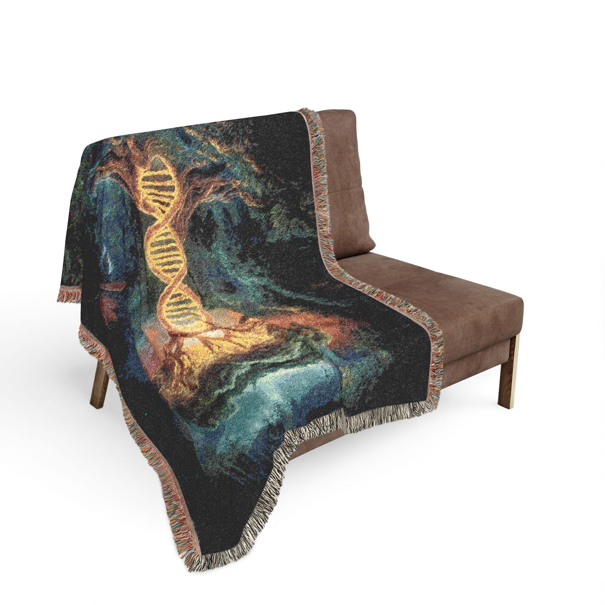 DNA Tree Of Life Woven Blanket in by Genealogy Keepsakes
